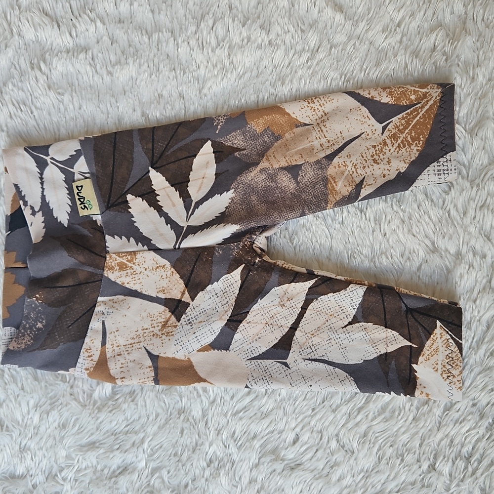 Bobo Brown and White Leaf Print Baby Leggings